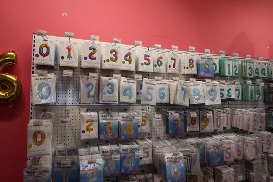 Div. Balloner med tal og bogstaver