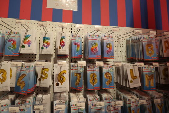 Div. Balloner med tal og bogstaver