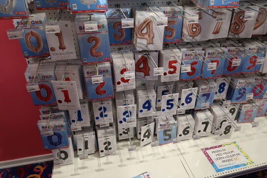 Div. Balloner med tal og bogstaver