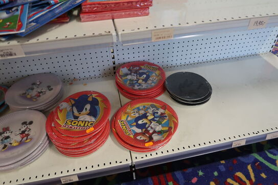 Div. Festtilbehør DISNEY, SONIC m.fl.
