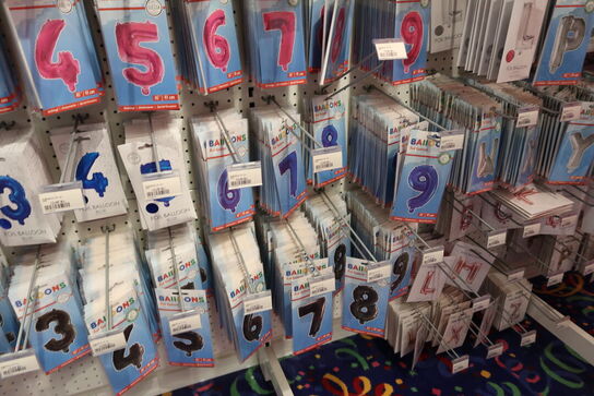 Div. Balloner med tal og bogstaver