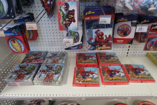 Div. Festtilbehør AVENGERS, SPIDER-MAN, BATMAN m.fl.