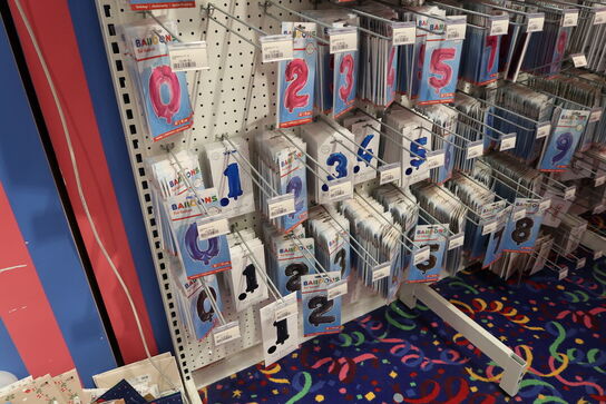 Div. Balloner med tal og bogstaver