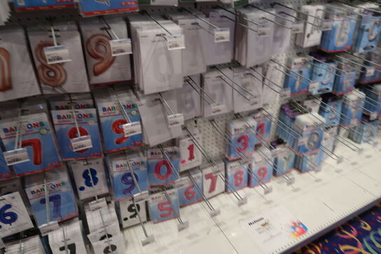 Div. Balloner med tal og bogstaver