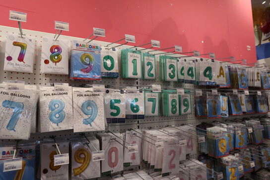 Div. Balloner med tal og bogstaver