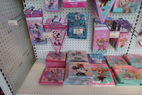 Div. Festtilbehør DISNEY, PAW PATROL m.fl.