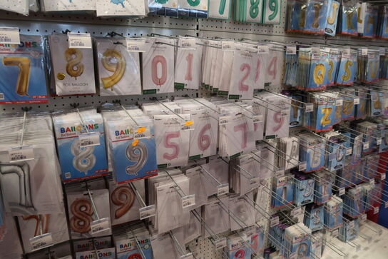 Div. Balloner med tal og bogstaver