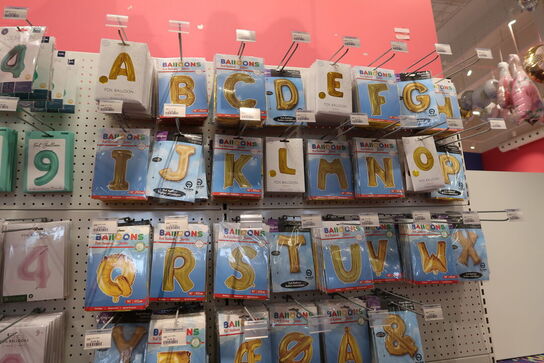 Div. Balloner med tal og bogstaver