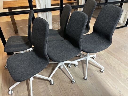 6 stk. LÅNGFJÄLL Konferencestol, Gunnared beige/hvid - IKEA