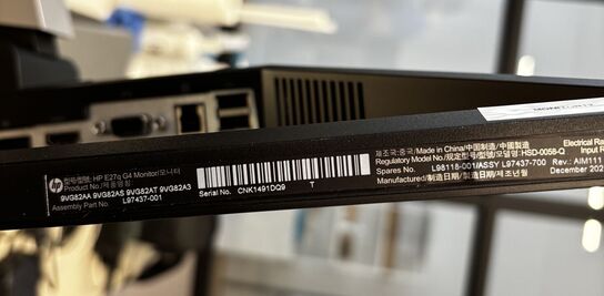 4 stk. HP E27q G4 QHD Monitor QHD (2560 x 1440)  - HP