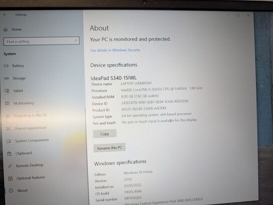 LENOVO IdeaPad S340-15IWL