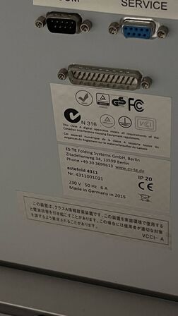 Folde- og falsemaskine.  ESTEFOLD. Model 4311