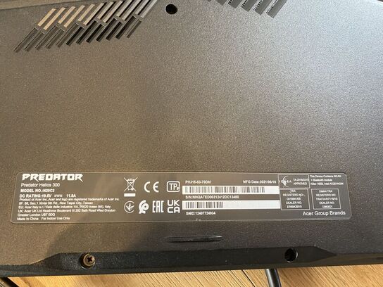 Bærbar computer PREDATOR N20C3