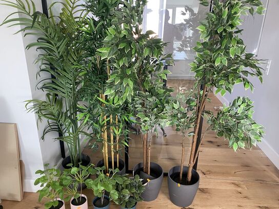 Parti kunstige blomster