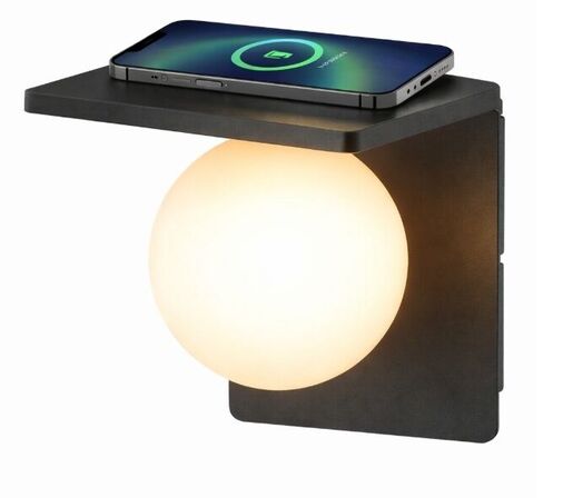 4 stk. eglo qi væglampe sort m. qi oplader(ubrugt)