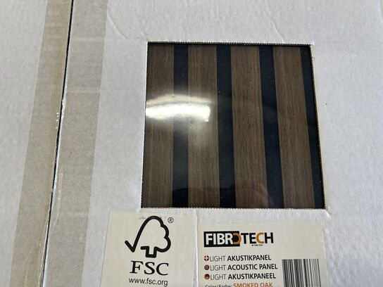 Fibrotech LIGHT Akustikpaneler SMOKED OAK 20stk