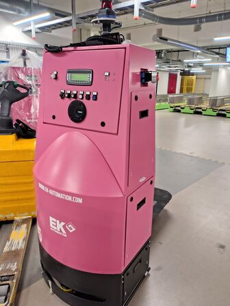 Eleven Transport Robots and six chargers E&K AUTOMATION ECO L03