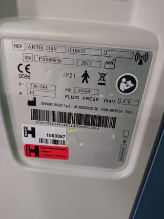 Dialysis machine GAMBRO Artis