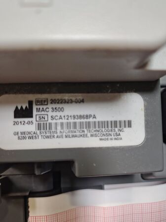 ECG Machine GE MAC 3500