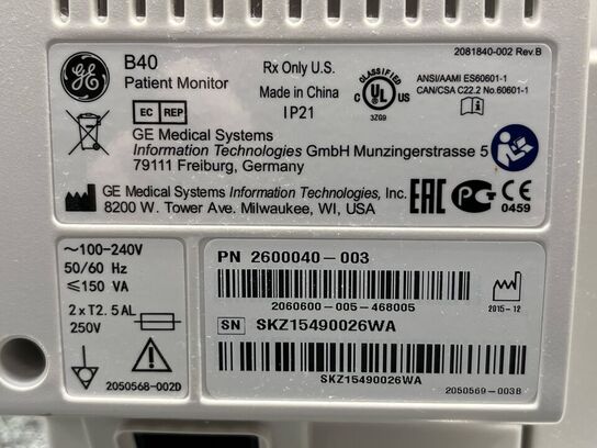 Patient Monitor GE B40