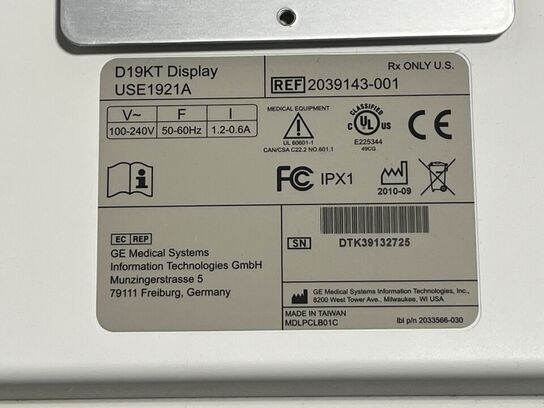Patient monitoring system GE B850