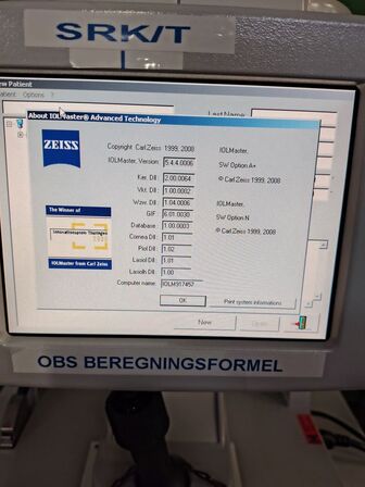 Optical biometer ZEISS IOL Master