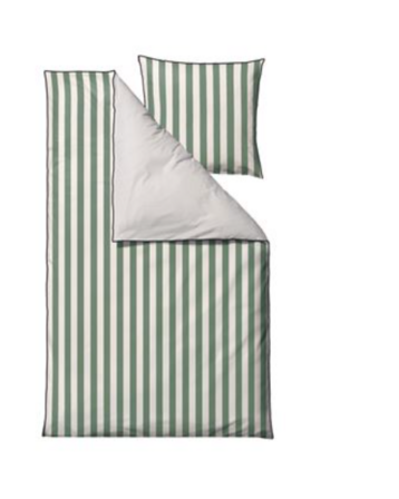 2 sæt Organic Parallel Sengelinned, Hedge Green, 140x200 cm