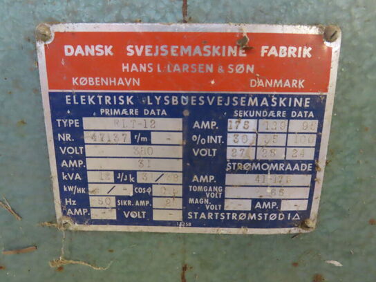 Elektrisk Lysbuesvejsemaskine ELT-12