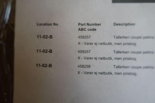 Palle med varelager (se billeder for indhold)