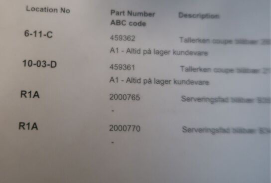 Palle med varelager (se billeder for indhold)