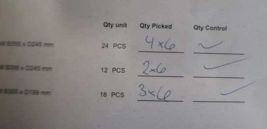 Palle med varelager (se billeder for indhold)