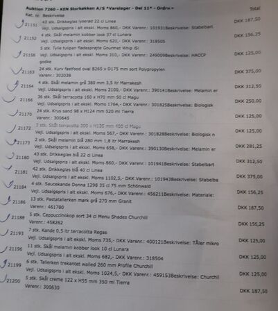 5 stk. paller med varelager (se billeder for indhold)