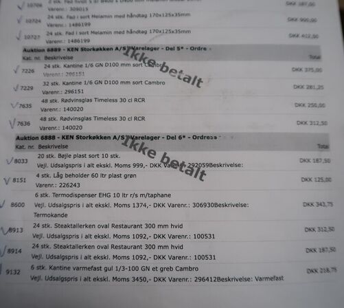 3 stk. paller med varelager (se billeder for indhold)