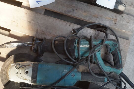 2 stk. Vinkelsliber + bajonetsav MAKITA 