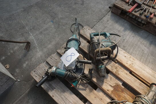2 stk. Vinkelsliber + borehammer MAKITA 