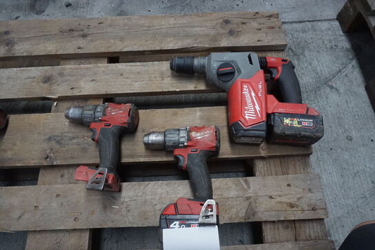 3 stk. Boremaskiner MILWAUKEE