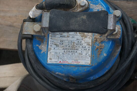 Dykpumpe + slange