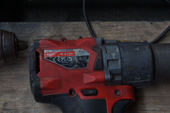 4 stk. Boremaskiner MILWAUKEE