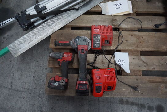 Vinkelsliber + boremaskine MILWAUKEE 