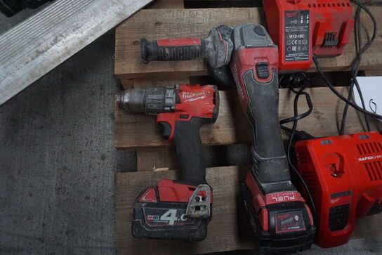 Vinkelsliber + boremaskine MILWAUKEE 