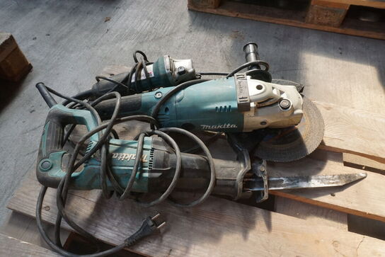 2 stk. Vinkelsliber + bajonetsav MAKITA 