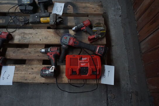 Vinkelsliber + 2 stk. boremaskiner MILWAUKEE