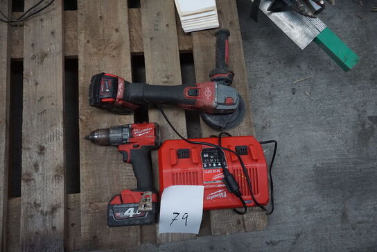 Vinkelsliber + boremaskine MILWAUKEE 