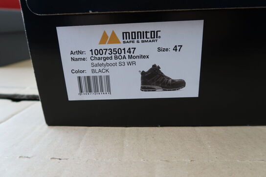 1 Par Monitor | Sikkerhedsstøvle | Sort | 47 Model nr: 1614645