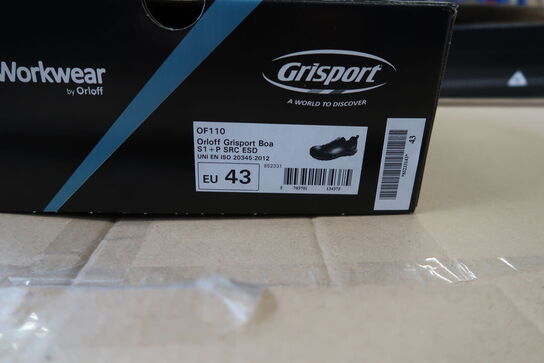 1 Par O workwear | Sikkerhedssko | Sort | 43 Model nr: 526516