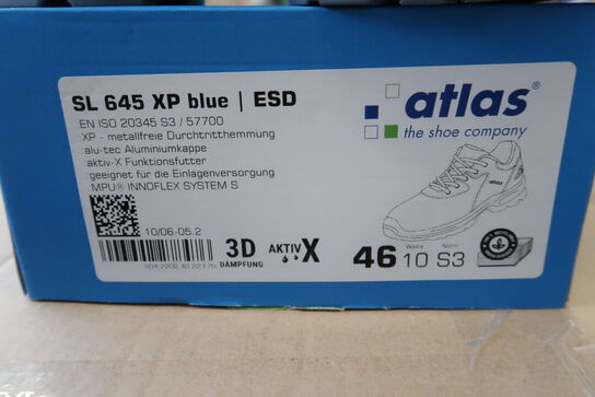 1 Par Atlas | Sko | Sort/blå | 46 Model nr: 1465355