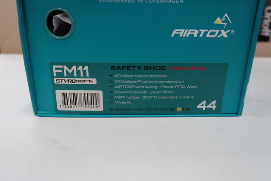1 Par Airtox | Sko S1P AIRTOX FM11 | Sort | 44 Model nr: 512430