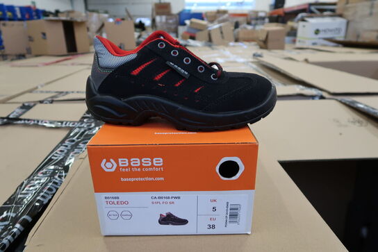 1 Par Base | Base Toledo sikkerhedssko S1P | Sort/rød | 38 Model nr: 1713221