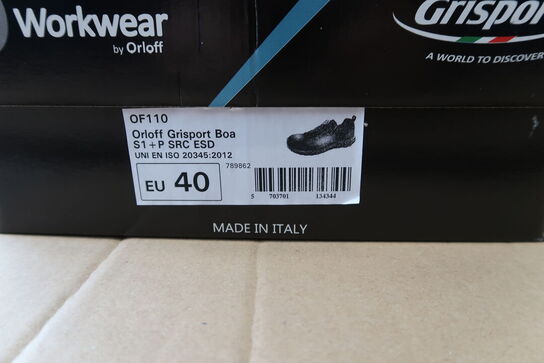 1 Par O workwear | Sikkerhedssko | Sort | 40 Model nr: 526513