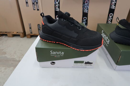 2 Par Sanita | Zirkon sikkerhedssko | Sort | 47 Model nr: 1666827